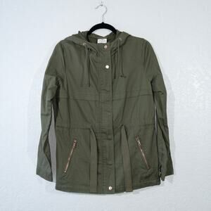 NWT St. John’s Bay Olive Grove‎ Green Cotton Jacket Size Small